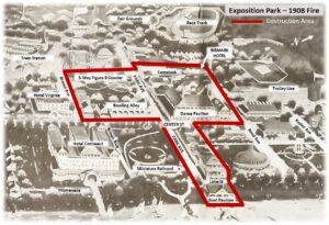Expo Park 1908 Fire Map