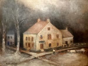 North Western Bank. Painting by A.G. Richmond. Collection of the Crawford County Historical Society.