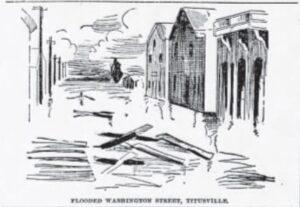 Titusville Fire Flood 1892 Washington Street Flooded